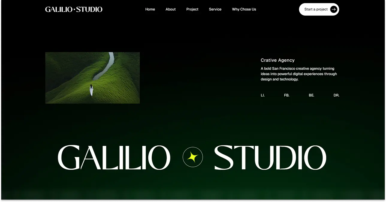 Galilio Studio website